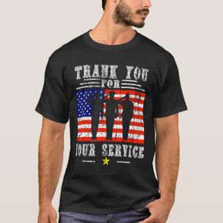 Danke für Ihre Dienste Patriotisch - Veteranen D T-Shirt