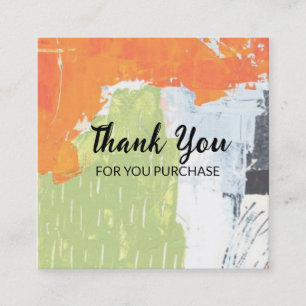 Danke für Ihre Einkaufskarte Quadratische Visitenkarte