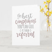 Danke für Ihre Empfehlungskarte Karte (Gelbe Blume)