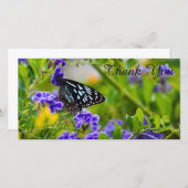 Danke für Ihre Fotokarte - Blue Tiger Butterfly (Vorne/Hinten)
