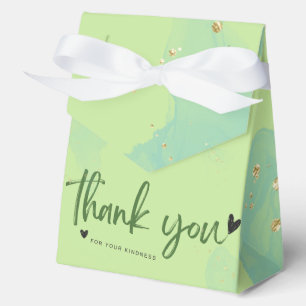 Danke für Ihre Freundlichkeit Grüne Aquarellkarte Geschenkschachtel