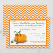 Danke für Ihre Freundschaft - Abendessen einladen Einladung (Vorne/Hinten)