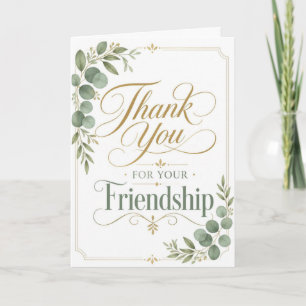 Danke für Ihre Freundschaft Karte