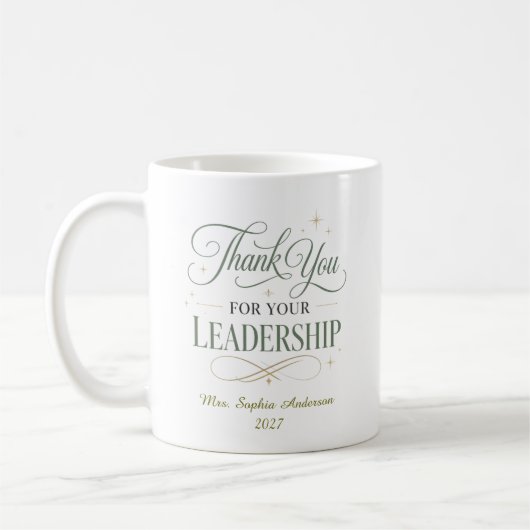 Danke für Ihre Führung Personalized Kaffeetasse (Links)