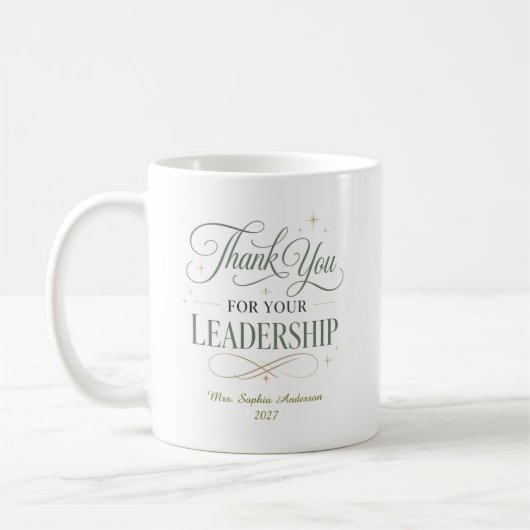 Danke für Ihre Führung Personalized Kaffeetasse (Links)