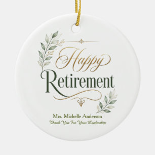 Danke für Ihre Führung Persönlicher Name Keramik Ornament