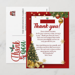 Danke für Ihre Geschäftschristmas-Karten Feiertagspostkarte