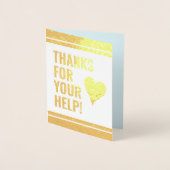"DANKE FÜR IHRE HILFE!" Grußkarte Folienkarte (Vorderseite)