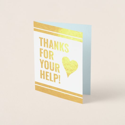 "DANKE FÜR IHRE HILFE!" Grußkarte Folienkarte (Vorderseite)