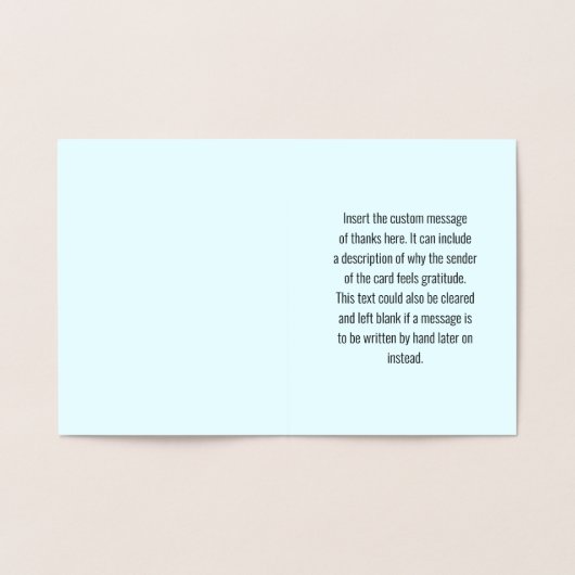 "DANKE FÜR IHRE HILFE!" Grußkarte Folienkarte (Innenseite)