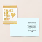 "DANKE FÜR IHRE HILFE!" Grußkarte Folienkarte (Anzeige)
