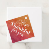 Danke für Ihre Hochzeit im Herbst Engagement Party Geschenkanhänger (Beispiel)