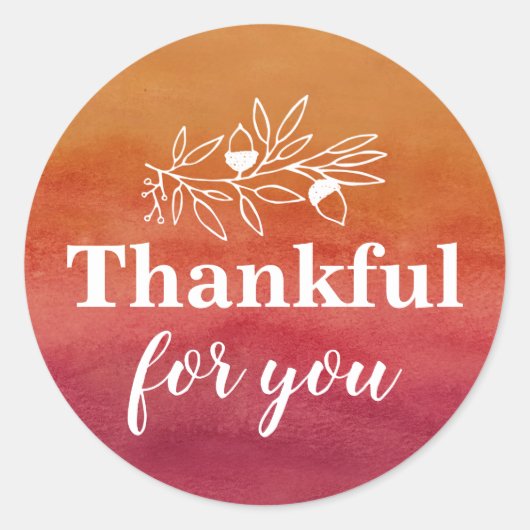 Danke für Ihre Hochzeit im Herbst Engagement Party Runder Aufkleber (Vorderseite)