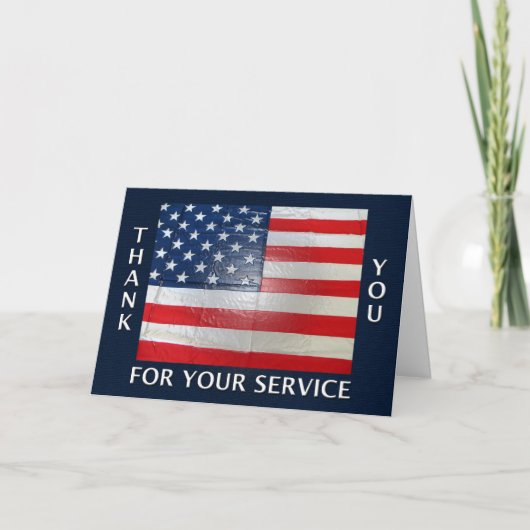 Danke für Ihre Service-amerikanische Flagge (Vorderseite)