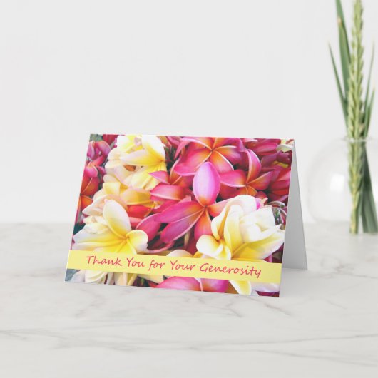 Danke für Ihre Spende, Plumeria (Vorderseite)