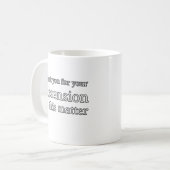Danke für Ihre Uneinigkeit Kaffeetasse (Vorderseite Links)