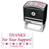 "DANKE für Ihre Unterstützung!" + Briefmarke für F Permastempel (Beispiel)