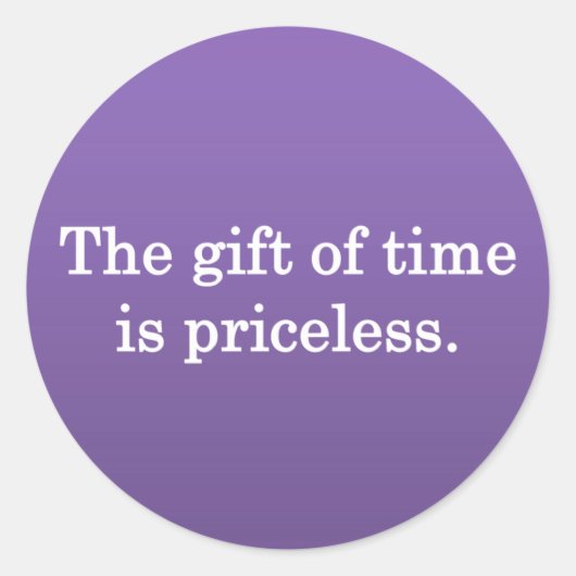 Danke für Ihre Zeit Runder Aufkleber (Vorderseite)