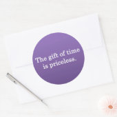 Danke für Ihre Zeit Runder Aufkleber (Umschlag)