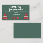 Danke für Ihren Auftrags-Beipackzettel Rabattkarte (Vorne/Hinten)