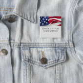 Danke für Ihren Dienst Amerikanische Flagge  Button (Beispiel)