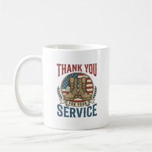 Danke für Ihren Dienst Militärstiefel-Shirt De Kaffeetasse