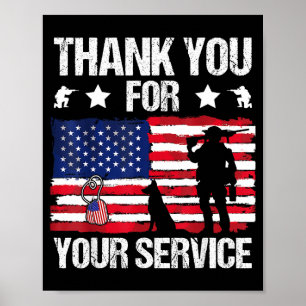 Danke für Ihren Dienst Veteranen Belgischer Malino Poster