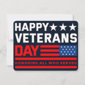 Danke für Ihren Dienst: Veterans Day 2025 (Rückseite)