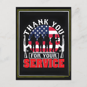 Danke für Ihren Dienst: Veterans Day 2025 Feiertagspostkarte