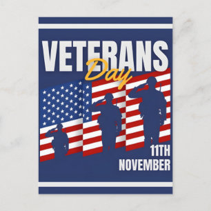 Danke für Ihren Dienst: Veterans Day 2025 Feiertagspostkarte