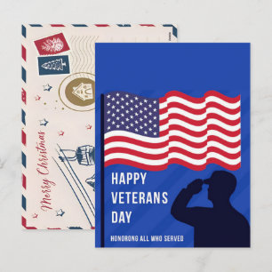 Danke für Ihren Dienst: Veterans Day 2025 Feiertagspostkarte