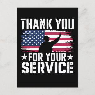 Danke für Ihren Dienst: Veterans Day 2025 Feiertagspostkarte