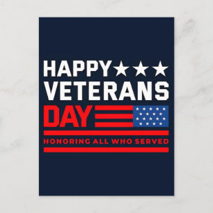 Danke für Ihren Dienst: Veterans Day 2025 Feiertagspostkarte