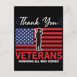 Danke für Ihren Dienst: Veterans Day 2025 Feiertagspostkarte