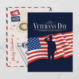 Danke für Ihren Dienst: Veterans Day 2025 Feiertagspostkarte