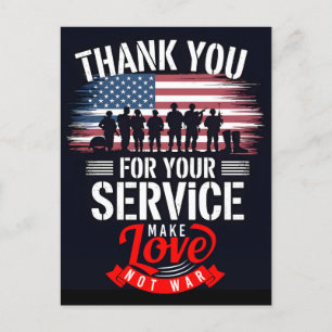 Danke für Ihren Dienst: Veterans Day 2025 Feiertagspostkarte