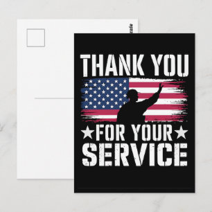 Danke für Ihren Dienst: Veterans Day 2025 Postkarte