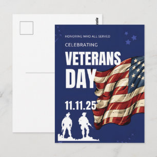Danke für Ihren Dienst: Veterans Day 2025 Postkarte