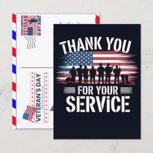 Danke für Ihren Dienst: Veterans Day 2026 Feiertagspostkarte