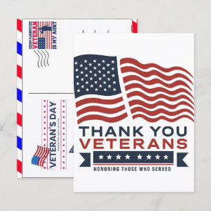 Danke für Ihren Dienst: Veterans Day 2026 Feiertagspostkarte