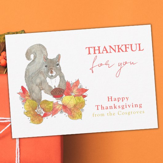 Danke für Ihren Eichhörnchen-Erntedank