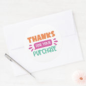 Danke für Ihren Einkauf - Aufkleber für kleine Unt (Umschlag)