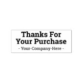 "Danke für Ihren Einkauf" und Individuelle Name Br Gummistempel (Prägung)