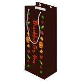 Danke für Ihren Erntedank Geschenktüte Für Weinflaschen (Rückseite Schrägansicht)