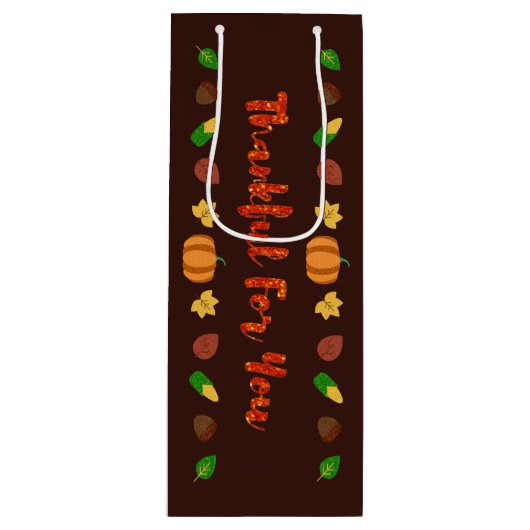 Danke für Ihren Erntedank Geschenktüte Für Weinflaschen (Vorderseite)