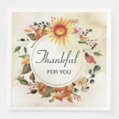 Danke für Ihren Erntedank Sonnenblume Serviette (Vorderseite)