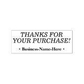 "DANKE FÜR IHREN KAUF!" + Personalisierter Name Gummistempel (Prägung)