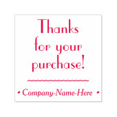"Danke für Ihren Kauf!" und "Firmenname! Permastempel (Design)