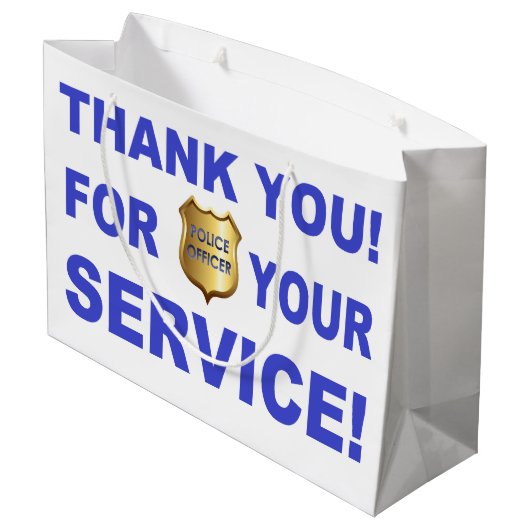 Danke für Ihren Service Große Geschenktüte (Rückseite Schrägansicht)