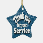 "danke für Ihren Service Keramik Ornament (Rechts)